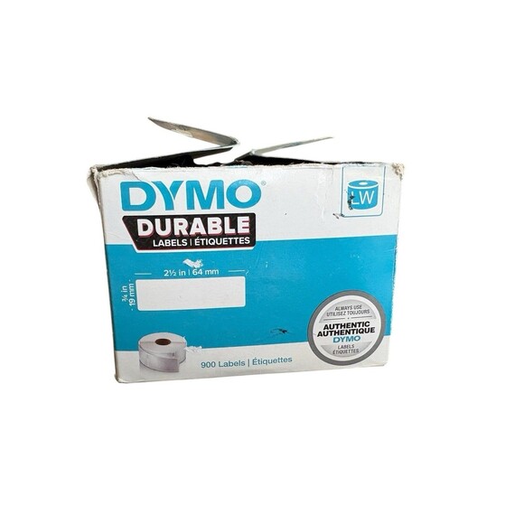 Dymo 1933081 Lw Durable 1”X 3 1/2”White Poly Labels 700 Labels New Open Box - Picture 4 of 7